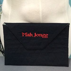 Petite Black Mahjongg envelope bag.
